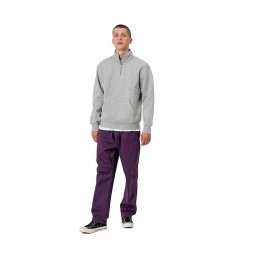 Sweat Carhartt Chase Neck Zip gris chiné