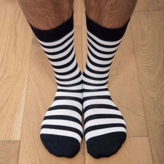 Chaussettes Garçon Français marinière bleu blanc