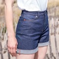 Short 1083 - 276 en jean bleu brut