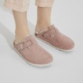 BIRKENSTOCK Boston Shearling Leather/Fur Pink Clay