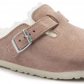 BIRKENSTOCK Boston Shearling Leather/Fur Pink Clay
