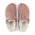 BIRKENSTOCK Boston Shearling Leather/Fur Pink Clay