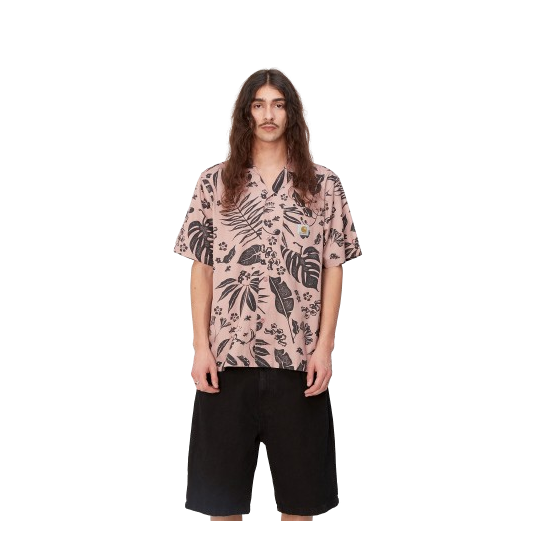 Chemise M/C CARHARTT WIP Woodblock Print Glassy