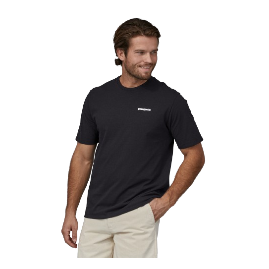 Tee Shirt PATAGONIA P-6 Logo Black