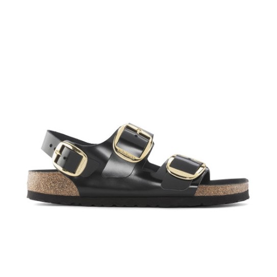 Sandales BIRKENSTOCK Milano Big Buckle Shine Black