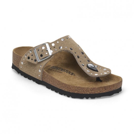 Sandales BIRKENSTOCK Gizeh Rivet Border Taupe