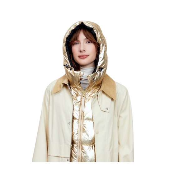 Capuche Doudoune FUDOON Doré Noir