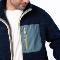 Polaire BILLYBELT Zippée Marine et Vert