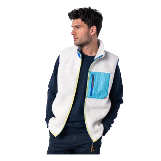 Polaire S/M BILLYBELT Ivoire et Bleu