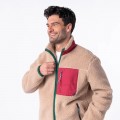 Polaire BILLYBELT Zippée Naturel et Bordeaux