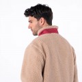 Polaire BILLYBELT Zippée Naturel et Bordeaux