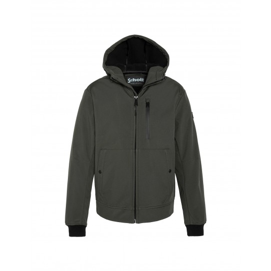 Blouson Capuche SCHOTT Kale Kaki
