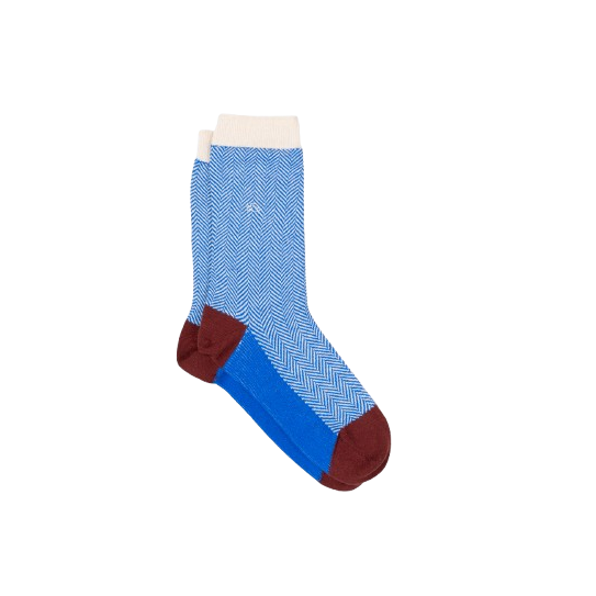 Chaussettes BILLYBELT Chevrons Merle Bleu