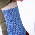 Chaussettes BILLYBELT Chevrons Merle Bleu