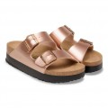 Sandales BIRKENSTOCK Arizona Flex Platform Metallic Copper