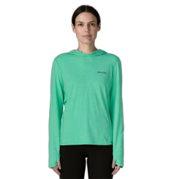 Tee Shirt Femme PATAGONIA Cap Cool Sun Hoody Aqua Stone